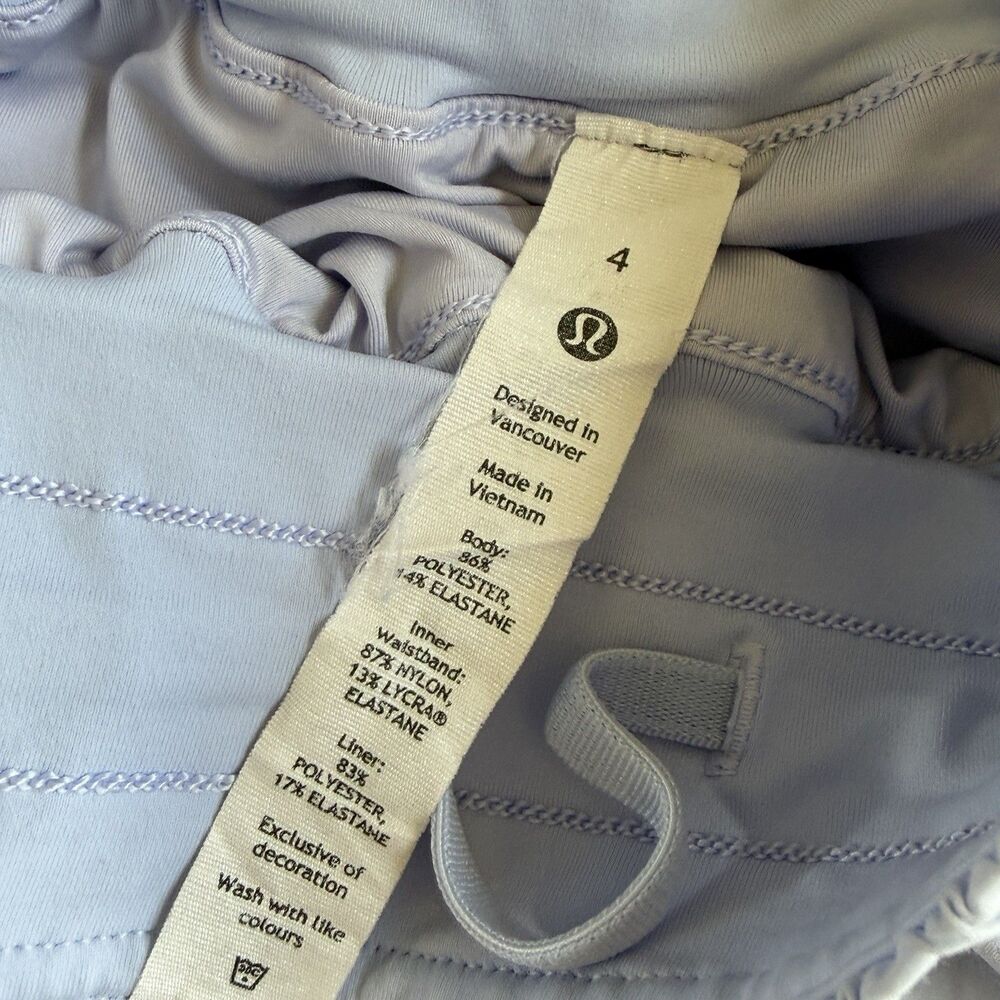 Lululemon Track That Shorts 5" Inseam Women's 4 Blue High-Rise Run LW7ATBS. - Picture 5 of 5